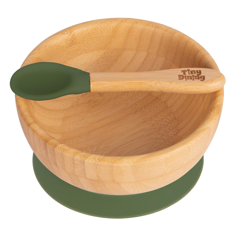 Bamboo Suction Bowl & Spoon Set