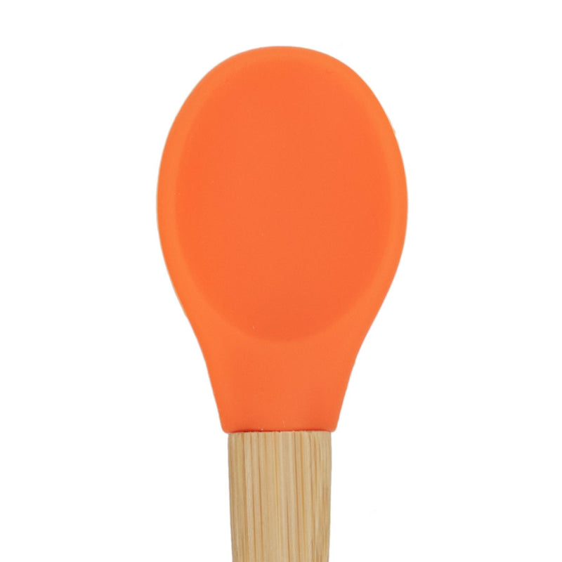 Soft Tip Bamboo Spoon - Silicone Tip