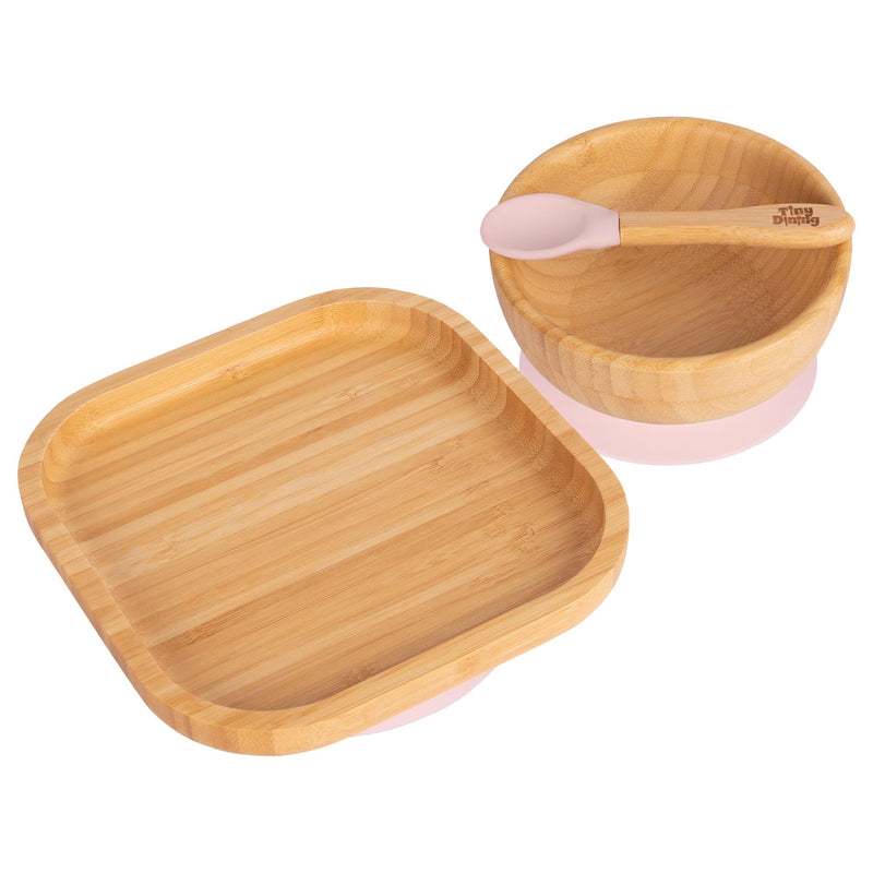 Square Open Bamboo Suction Dinner Set