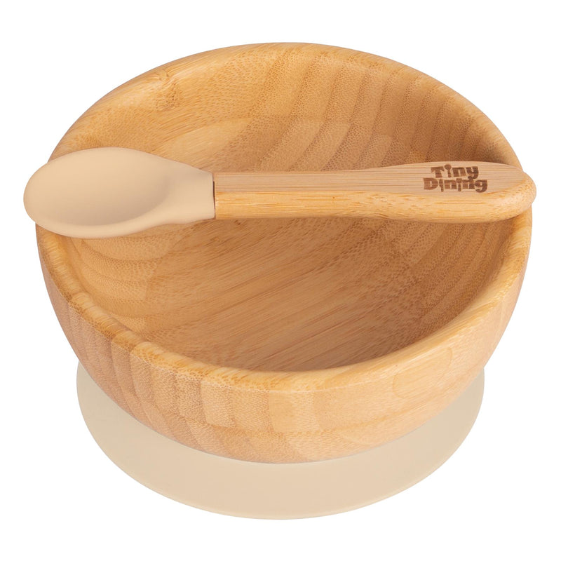 Bamboo Suction Bowl & Spoon Set