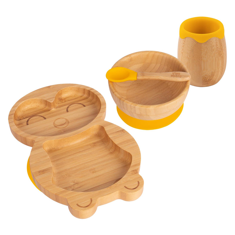 4pc Pickles the Penguin Bamboo Suction Baby Feeding Set