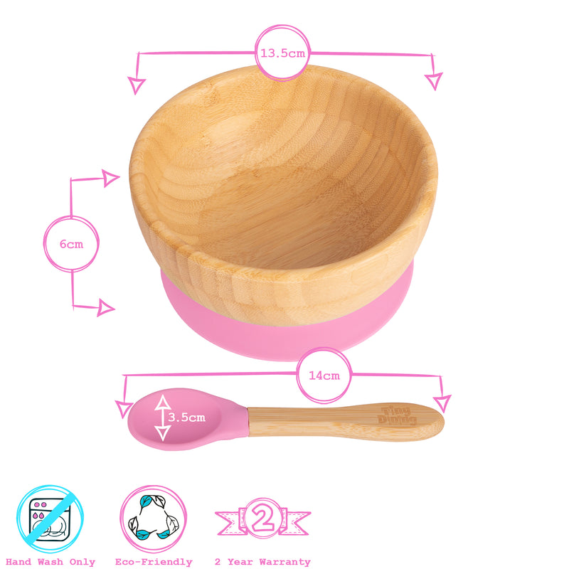 Bamboo Suction Bowl & Spoon Set