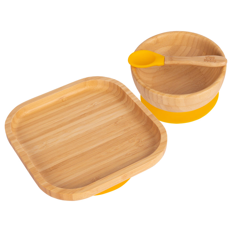 Square Open Bamboo Suction Dinner Set
