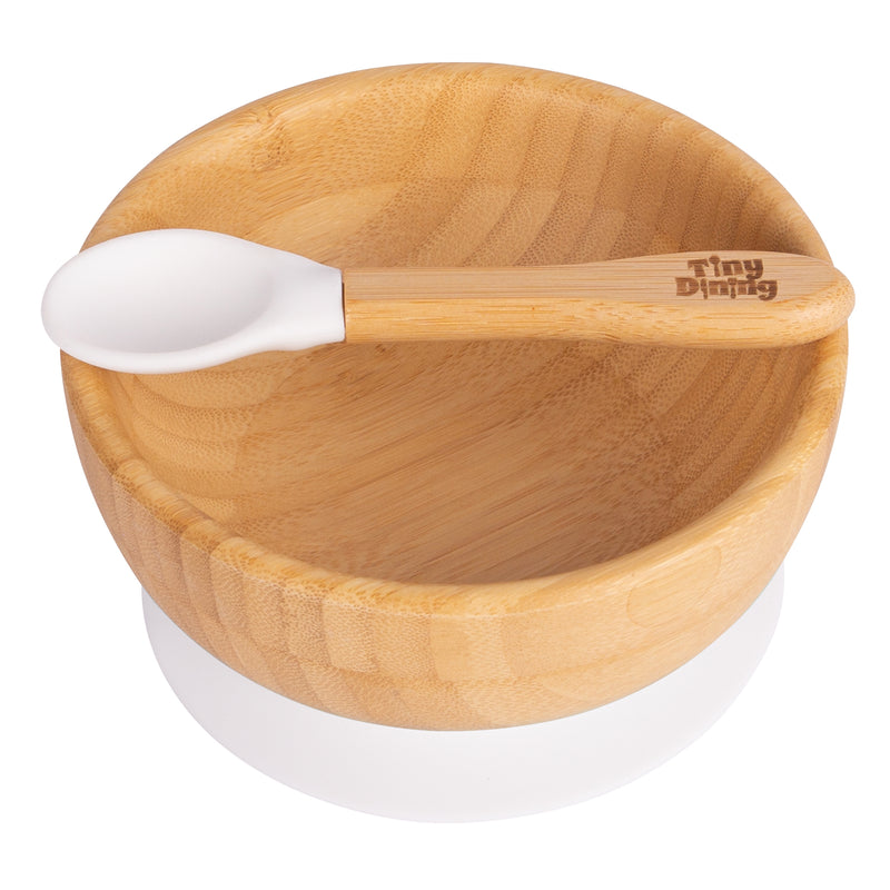 Bamboo Suction Bowl & Spoon Set