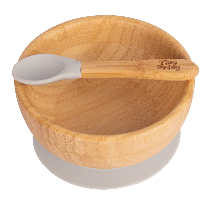Bamboo Suction Bowl & Spoon Set