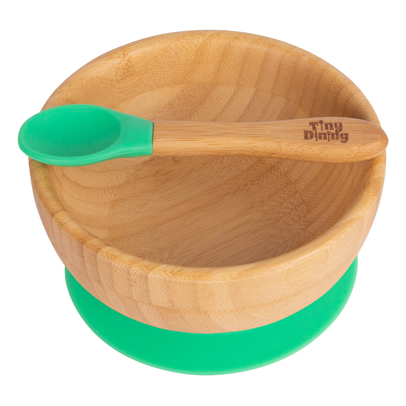 Bamboo Suction Bowl & Spoon Set