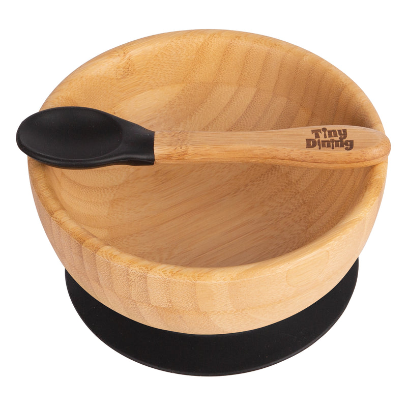 Bamboo Suction Bowl & Spoon Set