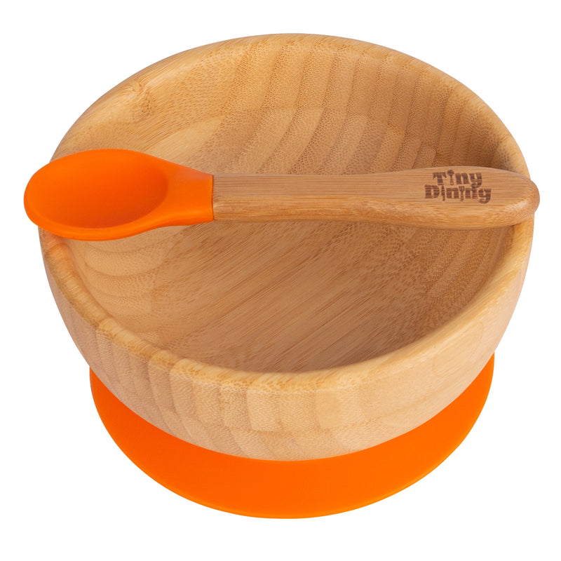 Bamboo Suction Bowl & Spoon Set