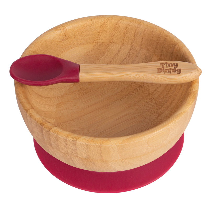 Bamboo Suction Bowl & Spoon Set