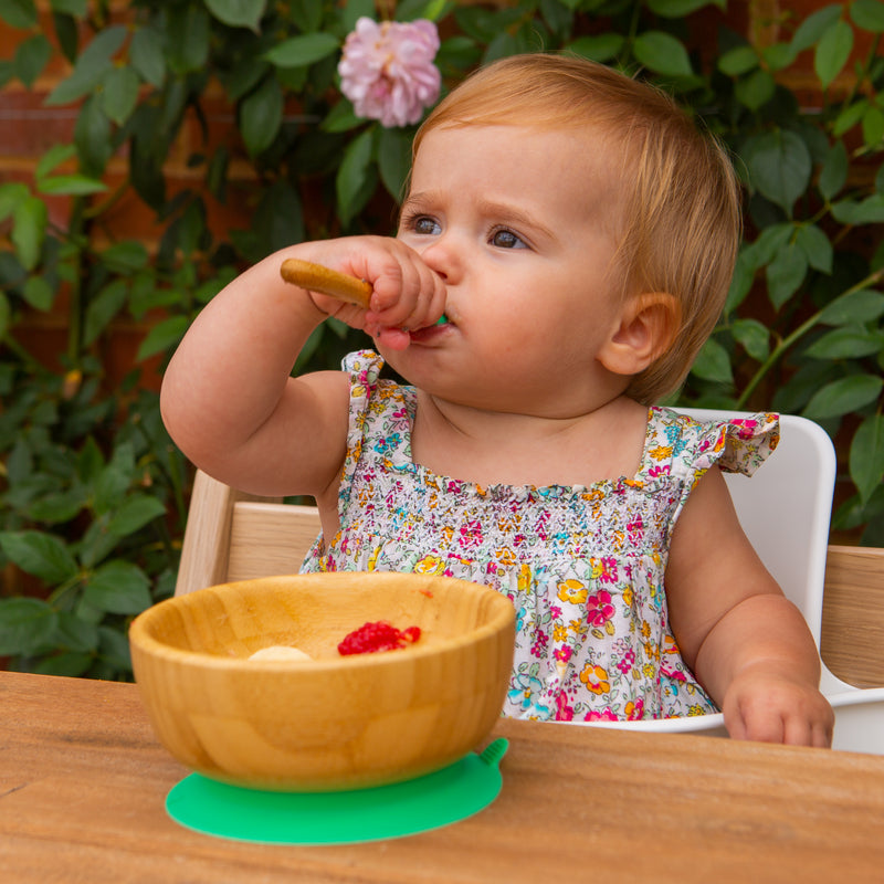 Bamboo Suction Bowl & Spoon Set