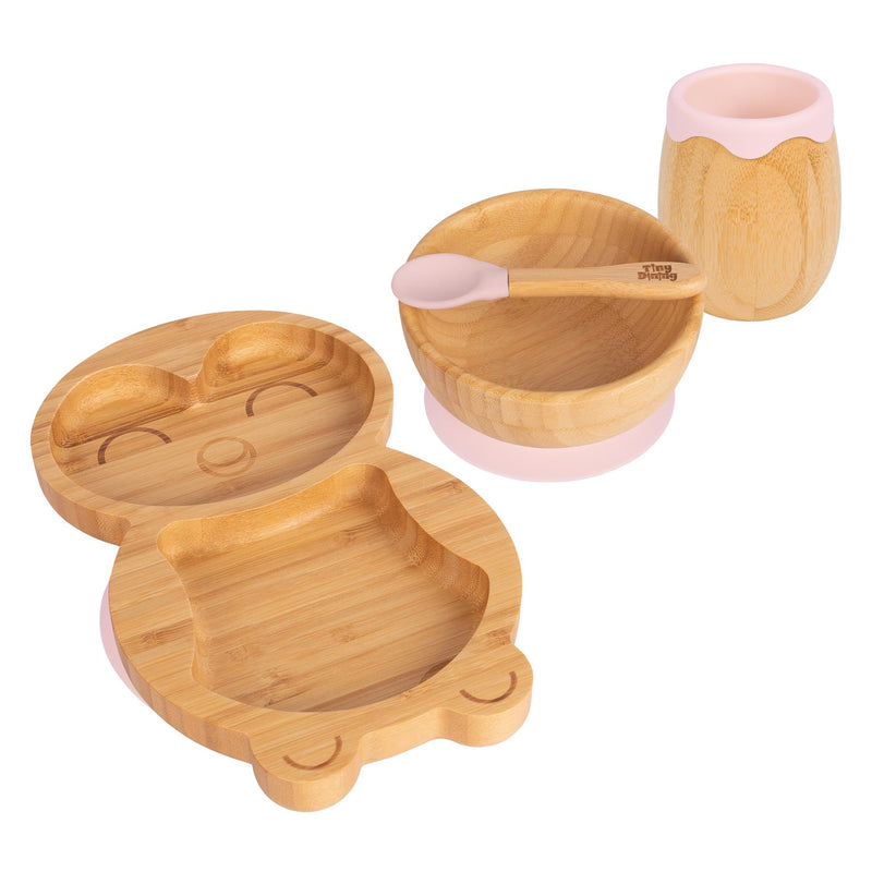 4pc Pickles the Penguin Bamboo Suction Baby Feeding Set