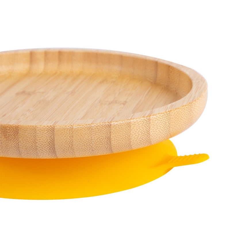 Round Open Bamboo Suction Plate