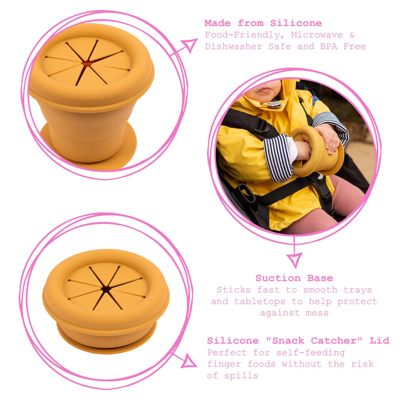 330ml Silicone Baby Suction Snack Pot